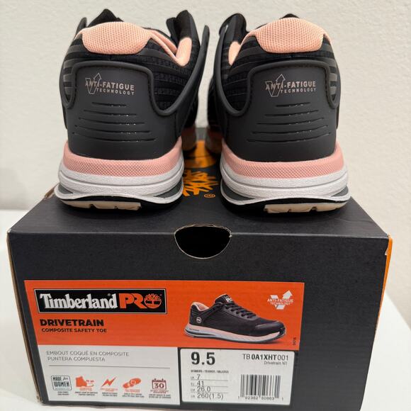 Timberland Pro Women's 9.5 Drivetrain Composite Safety Toe Black Work Shoes - Picture 3 of 8